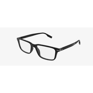 Montblanc MB0252O 001 Black Rectangular Optical Eyeglasses Carbon Fiber Temples